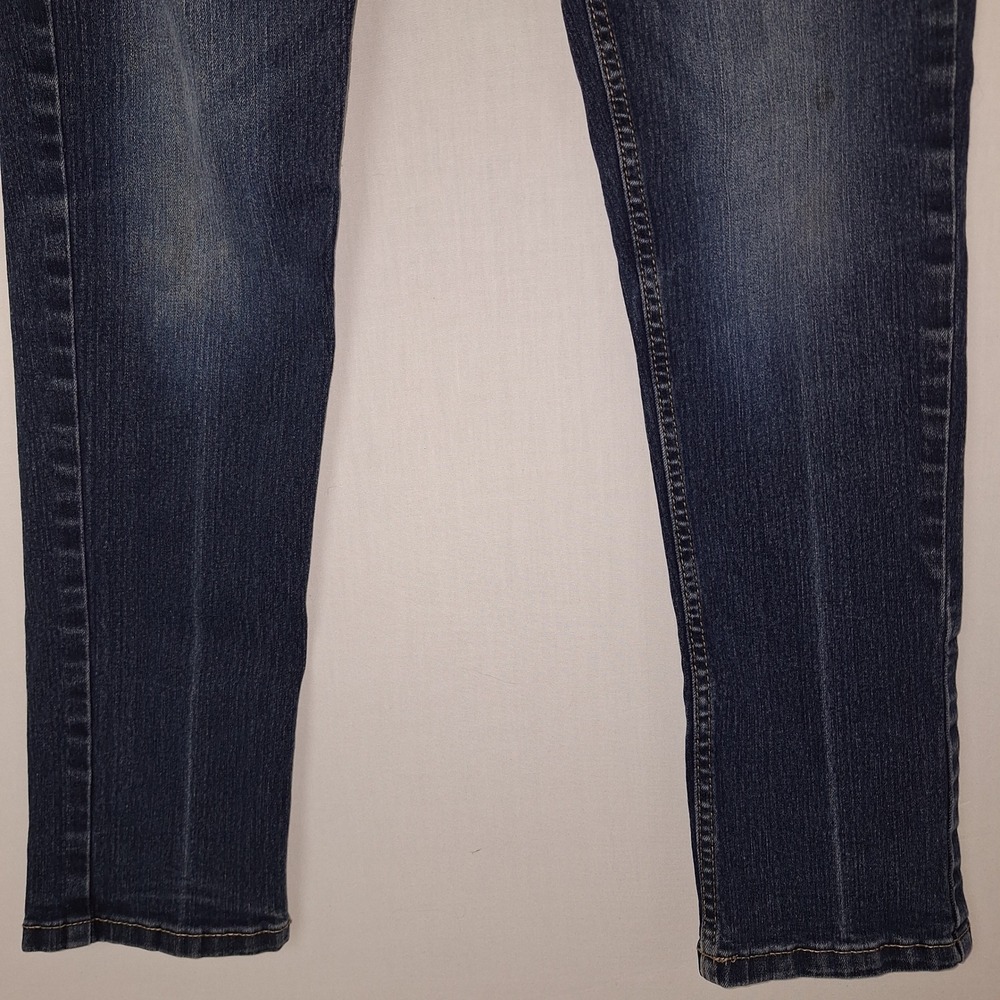 Y2K Denim Jeans Minimalist Denim True Craft 16 Tapered Jeans Dark Wash Blue - Picture 11 of 14